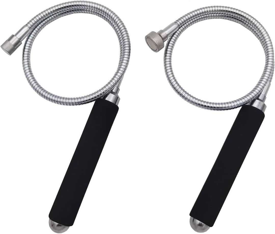 Flexible Magnetic Pickup Tool Set, 5LB & 10LB, 26" Bendable Extension Magnetic Pickup