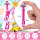 Foilswirl 24 Pcs Mini Bubble Wands with Silicone Toppers Party Favors for End of Year, Back to School Goodie Bag Stuffers Birthday Gifts