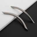 homdiy 25 Pack 3-3/4 Inch Brushed Nickel Cabinet Pulls Arched Drawer Handles Solid Hardware for Kitchen and Bathroom Dresser