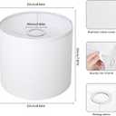 White Linen Small Drum Lampshade, 8.66" Top x 8.66" Bottom x 7.87" High Lamp Shade, Lamp Shade Replacement for Table and Floor Lamps, Pendant LightHandcrafted LampshadeEasy Assembly