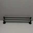 TocTen Double Bath Towel Bar - Thicken SUS304 Stainless Steel Towel Rack for Bathroom, Bathroom Accessories Double Towel Rod Heavy Duty Wall Mounted Towel Holder (Black,24IN)