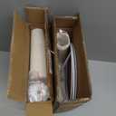 Lampshades Set of 2, Natural Linen Drum Lampshades, 10.24" Top x 10.24" Bottom x 7.48" High, Lamp Shades Replacement for Table and Floor Lamps, Easy Assembly Required(COLOR:White)