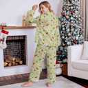 Unisex Ultra Soft Pajama Set, Valentines Pajamas, Soft Warm Matching Sleepwear Gift for Women Men (Green, L)