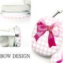 Pink Bow Case Compatible with Apple AirPods Max, Soft TPU Protective Cover, Cute Shockproof Anti-Scratch Case for Women