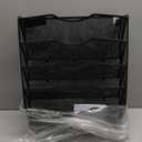 EasyPAG 5 Pocket Mesh Wall File Organizer, Hanging Paper Folder Holder with Classify Label, Vertical Wall Mount Mail Organizer for Office Home Classroom, Black