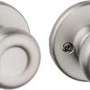 Kwikset Tylo Interior Passage Door Knob, Handle For Closet and Hallway Doors, Non-Locking Doorknob in Satin Nickel, with Microban Protection, 1 Count (Pack of 1)