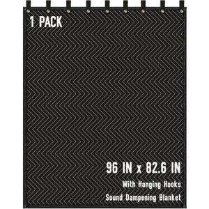 Large Sound Dampening Blanket,96" x 80" Sound Absorbing Studio Blanket,Noise Cancelling Studio Acoustic Blanket Curtain/Light Blocker/Moving Blanket (1 PACK)