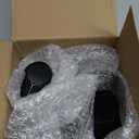 Tessco for you 100 Pcs Mini Appetizer Plates Set, Disposable Dessert Plates Assorted Shape Mini Plastic Spoons for Wedding Party Birthday (Black)