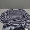LilyCoco Womens 3/4 Length Sleeve Tops Striped Boatneck Shirt Breton French Cotton Tees Size M