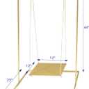 Trademark Innovations Dessert Stand, Wedding Cake Stand, Floating Cake Stand, Gold Metal 2.75 Feet Tall with Jute Rope