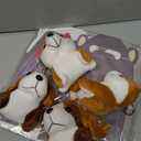 Fainne 12 Pcs Dog Party Favors Boxes with 12 Pcs Mini Plush Dog Set Adopt a Puppy Party Favors Treat Boxes Foldable Gift Puppy Theme Stuffed Animal for Birthday Supplies Decoration(Cute)