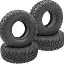 ShareGoo 1.9 inch RC Crawler Tires Rubber Mud Tires OD 103mm Compatible with Axial SCX10 90046 AXI03007 Tamiya CC01 D90 1/10 RC Crawler 1.9'' Beadlock Wheel Rims