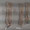 uxcell 6Pcs Curtain Tiebacks, 58cm/23 Braided Drapery Holdback Holder Decorative Rope Tie Back with 6 Metal Hooks, Taupe/Silver