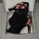 GATUXUS Open Toe Women Platform High Heel Shoes Bows Strappy Sandals. Size 41