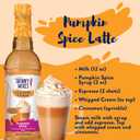 Jordan's Skinny Mixes Sugar Free Coffee Syrup, Holiday Pumpkin Spice Coffee Flavoring Syrup, Zero Calorie Drink Mix for Lattes, Baking, Protein Shake, Dairy & Gluten Free, Kosher, 25.4 Fl Oz (EXP 06/18/26)