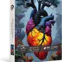 PICKFORU Heart of the Forest 1000 Piece Puzzle for Adults, Nature Mountain Plants Jigsaw Puzzles, Colorful Impossible Whimsical Puzzles as Wall Art
