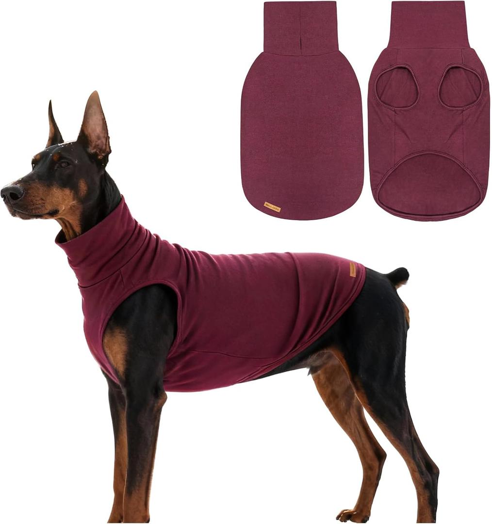 Dog Sweaters Pet Pullover,Turtleneck Doggy Sweatshirt for Extra Large Dogs Thick Warm Dog Clothes Fleece Soft Winter Puppy Hoodies Outfit for Small Medium Large Dogs XS-4XL (Red, M)