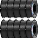 Creality PETG Filament 1.75mm Black 10 kg, 3D Printer Filament, Excellent Toughness High Precision, Odorless Non-Toxic Moistureproof, Glossy (Case of 1, Total 10 Packs in a Carton)