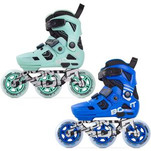 Bont Scoot Kids Inline Skates - Performance Speed Skates - Junior Girls Boys Roller Skates (Bont 1-2, Blue)