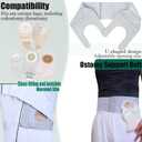 3 x Ostomy Support Belt Adjustable Stoma Support Belt Ileostomy Colostomy Belt Provides Protection And Comfort For Ostomy Bag Suitable for All Ostomy Bag (Grey M 32-36 in)