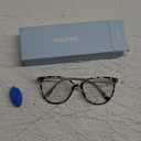 Gaoye Blue Light Blocking Glasses - Trending Round TR90 Frames, Metal Arms, UV400 Protection - Matching Soft Case (1-leopard/Transparent Lens)
