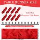 8 Pack Red Cheesecloth Table Runner 17x108 inch Boho Gauze Cheese Cloth Table Runners for Wedding Party Baby Bridal Shower Home Decor