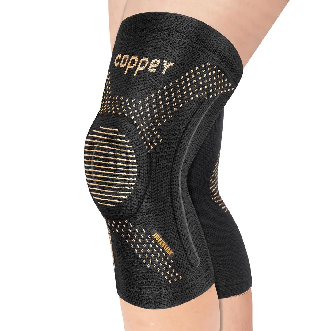 JIUFENTIAN Copper Knee Brace for Women and Men -Knee Sleeves for Knee Pain -Arthritis Pain Relief & Joint Support for Running, Workout, Sports - SINGLE(Medium)