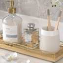 Wooden Decorative Tray, Oak 11.2" L Kitchen Countertop Soap Sponge Holder for Dresser Perfume Tray Jewelry Candle Nightstand Table Centerpieces for Dining Room Decor Natural (11" x 4.3" x 1.5")