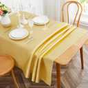 4 Pack Gold Satin Tablecloth, 58 x 102 Inches Rectangle Table Cover, Smooth Fabric Gold Satin Table Cloths, Luxury Silk Tablecloth for Party Wedding Dining Banquet