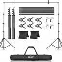 EMART Photo Backdrop Stand kit, 10 x 12 ft Back Drop Adjustable Frame for Photography, Photoshoot Banner Background Support Holder for Parties Dectoration (10x12ft)