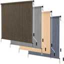 KELIXU Patio Shades Roll Up Outdoor Blind, 4' W x 8' H Cordless Sun Shade Privacy Screen with 90% UV Protection Exterior Roller Shade Cloth for Porch Pergola Backyard Windows Balcony, Mocha
