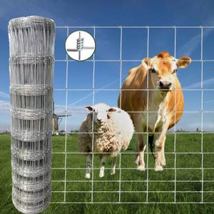 Farm Fence, 4ft x 164ft Galvanized Wire Fencing, Cattle Fence, Deer Fence, Heavy Zinc Coating Farm Fence Used to Hog Goat Fencing for Yard Garden and Field (4ftx164ft)