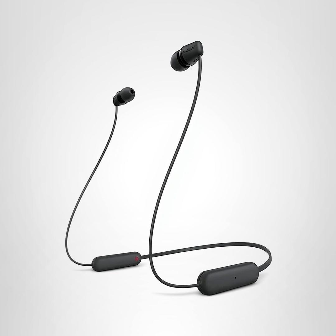 Sony WI-C100 Wireless in-Ear Bluetooth Headphones with Built-in Microphone, Black