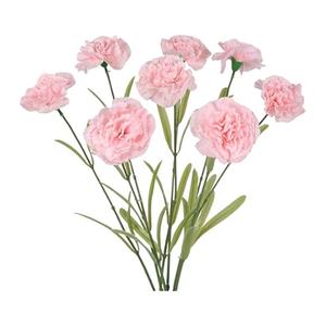 IPOPU Pink Carnations Artificial Flowers,6PCS Real Touch Faux Flowers 20'' Artificial Silk Carnations with Stems for Wedding Bouquet Party Table Centerpieces Home Decor (Pink)