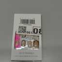 Short Nails Press on Square French Tip Fake Nails Gold Curve Line Petite False Nails with Stars Designs Cute Acrylic Nails Full Cover Glossy Glue on Nails for Women Girls 24Pcs