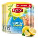 Lipton Lemon Iced Tea Mix, Sweetened, Makes 10 Quarts, 6 Pack, Best By: 09/26/25