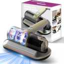 PATO Wireless Handheld Bed Vacuum Cleaner, Golden
with UV-C Light, HEPA Filter and Ultrasonic Vibration, 12KPa, Suitable for Beds, Sofas, Car Seats, Carpets