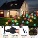 4 Pcs St Patricks Day Outdoor Decorations Solar Lights Waterproof Green 48 LED Swaying Pathway Firefly Stake Lights for Outside Yard Garden Lawn Decorations(Multicolor,Snowflake)