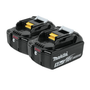 Makita BL1850B-2 18V LXT Lithium-Ion 5.0Ah Battery, 2/pk, Black