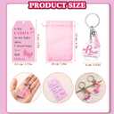 Remuuly 32 Set Breast Cancer Awareness Keychains Pink Ribbon Gifts Breast Cancer Accessories Survivor Party Favors for Women Pink Ribbon Keychains with Hope Cards and Organza Bags
