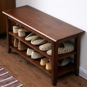 XKZG Storage Bench Wooden Shoe Rack Bench Rustic Solid Wood Entryway Bench (Brown, 31.5")