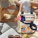 Aesthetic Heavy Canvas Tote Bag with Pocket for Women, Cloth Gusseted Totes Bag with Pattern for Shopping (Bible Art)