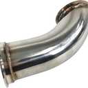 3" ID V-Band Turbo Stainless Steel 90 Degree Exhaust Elbow Adapter Piping Flange