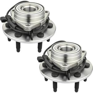4WD 515036 (Pair) Front Wheel Hub and Bearing Assembly Fit for Cadillac Escalade EXT, for Chevy Avalanche 1500, for Express 2500, for Silverado 1500, for GMC Savana 1500 6Lugs W/ABS