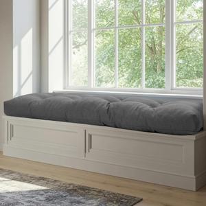 42 Inch Bench Cushions for Indoor Furniture, Super Soft Rectangle Bench seat Cushion Pad with Non-Slip Bottom, Waterproof Bench Pad for Window Porch(Grey, 42x16x4.5 Inch)