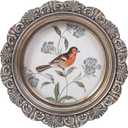 Vintage Picture Frames 3x3 Round Antique Gold Picture Frames with Glass Front Handcrafted Rustic Home Decor for Wall Mount and Tabletop Gallery Wall Art