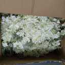 Thiccywoov 50 Pcs Delphinium Artificial Flower 35.4'' Long Larkspur Stem Silk Fake Faux Flowers Bulk for Tall Vase Floral Arrangements Home Centerpiece Table Wedding Decor (White)