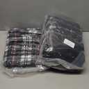 48 Pcs Winter Beanie Hat Glove Scarf Set Bulk Fleece Windproof Ski Glove Plaid Scarves Warm Beanie Cap for Women Men Homeless