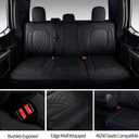 Ram Seat Covers, for 2011-2026 Dodge Ram 1500 2500 3500 Classic Crew Quad Mega Cab, for Curved Rear Seats Only, Napa Leather Seat Protector (Full Set, Black)