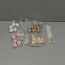 JeVenis Pink Bear Cake Decoration PInk Gold Balls Cake Topper Bears Cake Cake Decoration Baby Girl Shower Birthday Cake Decoration